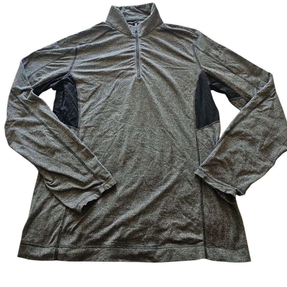 Lululemon Gray Quarter-Zip Pocket On A Back Longsleeve Sweatshirt Size L-XL